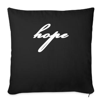 hope - Sofakissenbezug 45 x 45 cm - Schwarz - Vorne