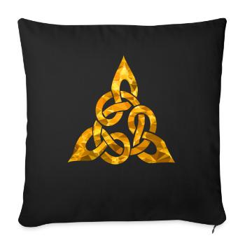 Nœud celtique - Housse de coussin décorative 45 x 45 cm - noir - Devant