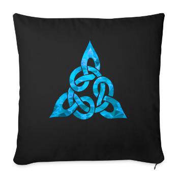 Nœud celtique - Housse de coussin décorative 45 x 45 cm - noir - Devant