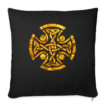 Nœud celtique - Housse de coussin décorative 45 x 45 cm - noir - Devant