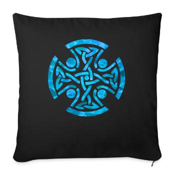 Nœud celtique - Housse de coussin décorative 45 x 45 cm - noir - Devant