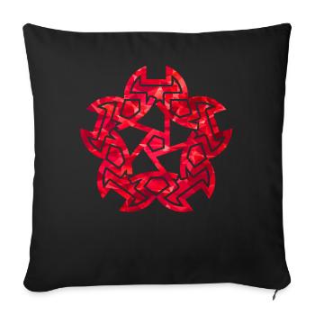 Ornament celtique - Housse de coussin décorative 45 x 45 cm - noir - Devant