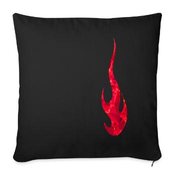 Flame - Sofa pillowcase 17,3'' x 17,3'' (45 x 45 cm) - black - Front