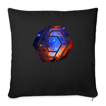 Espace - Housse de coussin décorative 45 x 45 cm - noir - Devant