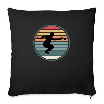 Boule Petanque Boccia Boule Player Boules Ball - Sofa pillowcase 17,3'' x 17,3'' (45 x 45 cm) - black - Front