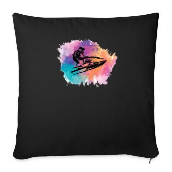 Jetski Water sports Jetboat Beach Waterskiing Sport - Sofa pillowcase 17,3'' x 17,3'' (45 x 45 cm) - black - Front