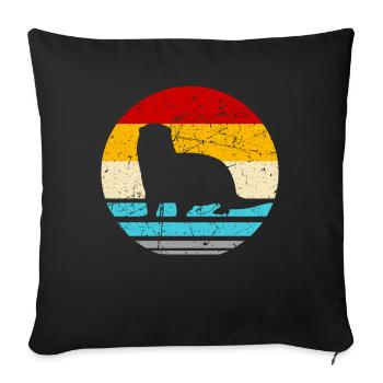 Otter Gift Marten Animal Sea Otter Animal Lover - Sofa pillowcase 17,3'' x 17,3'' (45 x 45 cm) - black - Front