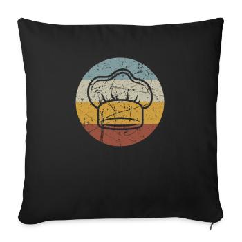 Cuisine cuisine Griller Cuisine - Housse de coussin décorative 45 x 45 cm - noir - Devant