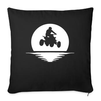 Quad Quad Driver Motorsport Quad - Sofa pillowcase 17,3'' x 17,3'' (45 x 45 cm) - black - Front