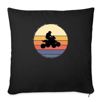 Quad Quad Driver Motorsport Quad - Sofa pillowcase 17,3'' x 17,3'' (45 x 45 cm) - black - Front