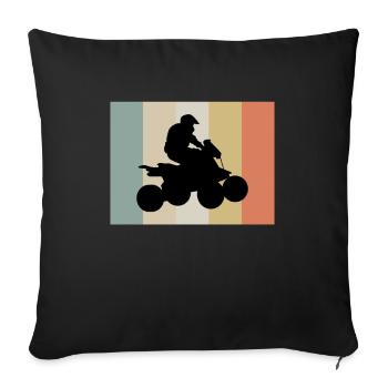 Quad Quad Driver Motorsport Quad - Sofa pillowcase 17,3'' x 17,3'' (45 x 45 cm) - black - Front