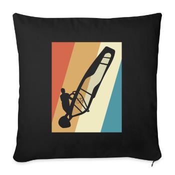 Windsurfing Windsurfers - Sofa pillowcase 17,3'' x 17,3'' (45 x 45 cm) - black - Front