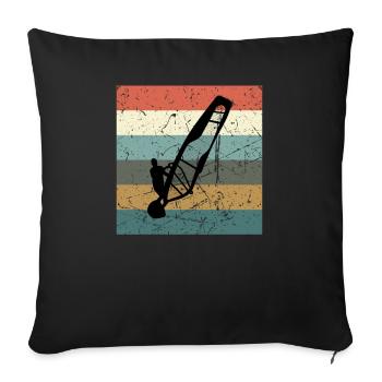 Windsurfing Windsurfers - Sofa pillowcase 17,3'' x 17,3'' (45 x 45 cm) - black - Front
