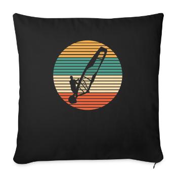 Windsurfing Windsurfers - Sofa pillowcase 17,3'' x 17,3'' (45 x 45 cm) - black - Front