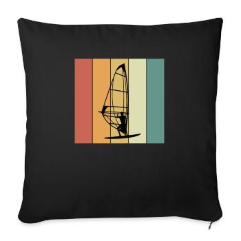 Windsurfing Windsurfers - Sofa pillowcase 17,3'' x 17,3'' (45 x 45 cm) - black - Front