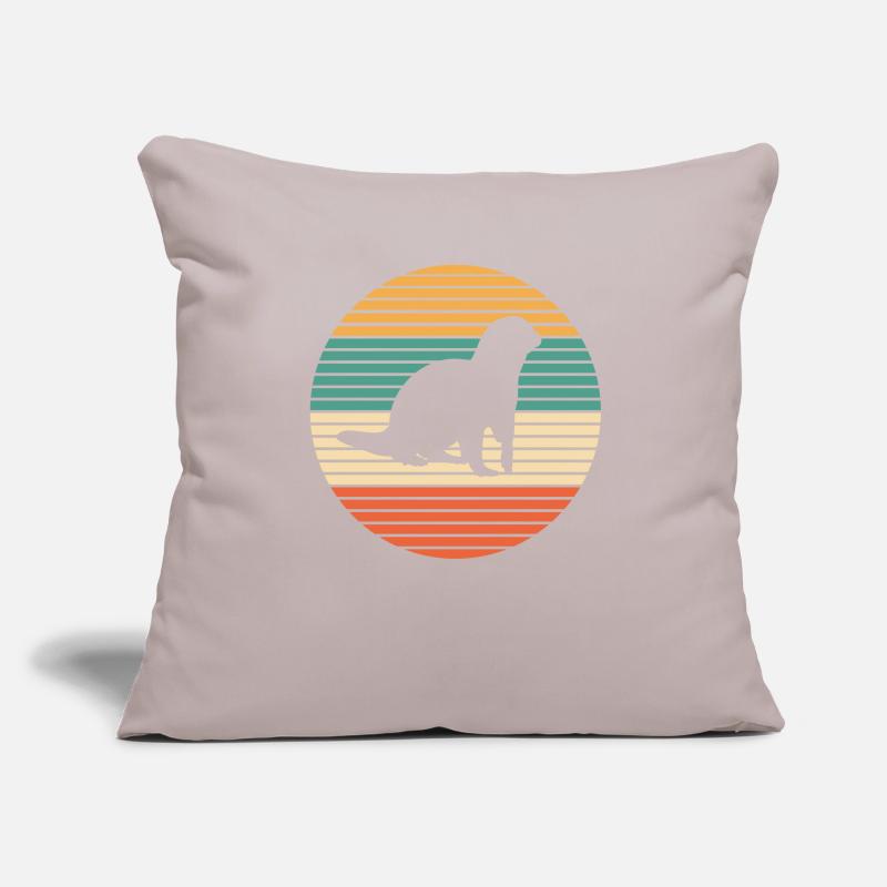 Loutres Housse de coussin décorative 45 x 45 cm