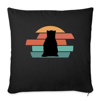 Ours Sauvage Ours brun - Housse de coussin décorative 45 x 45 cm - noir - Devant