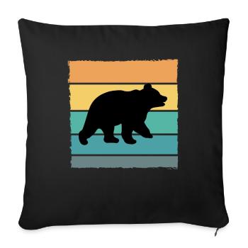 Ours Sauvage Ours brun - Housse de coussin décorative 45 x 45 cm - noir - Devant