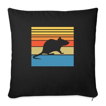 mouse - Sofa pillowcase 17,3'' x 17,3'' (45 x 45 cm) - black - Front
