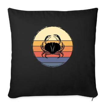 Krebs Sternzeichen Astrologie Sternbild - Sofakissenbezug 45 x 45 cm - Schwarz - Vorne