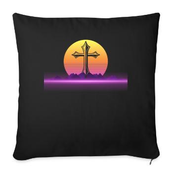 Christianisme religion chrétiens foi - Housse de coussin décorative 45 x 45 cm - noir - Devant