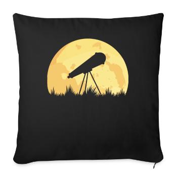 télescope - Housse de coussin décorative 45 x 45 cm - noir - Devant