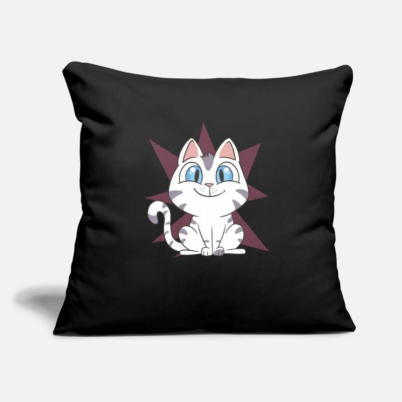 Chat mignon Housse de coussin décorative 45 x 45 cm