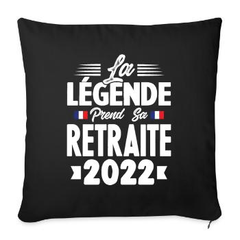 La Légende Prend Sa Retraite 2022 - Housse de coussin décorative 45 x 45 cm - noir - Devant