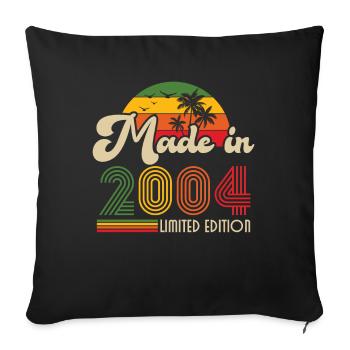 Humor Geburtstagsgeschenk 2004 Vintage Retro - Sofakissenbezug 45 x 45 cm - Schwarz - Vorne