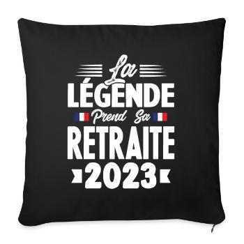 La Légende Prend Sa Retraite 2023 - Housse de coussin décorative 45 x 45 cm - noir - Devant