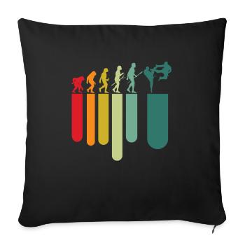 Évolution du karaté - Housse de coussin décorative 45 x 45 cm - noir - Devant