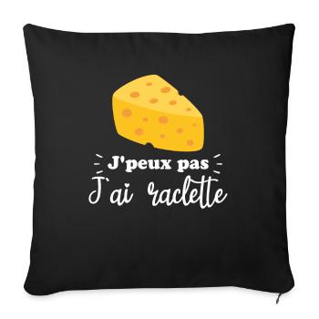 J'peux pas j'ai raclette - Housse de coussin décorative 45 x 45 cm - noir - Devant
