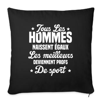 Les meilleurs hommes deviennent profs de sport - Housse de coussin décorative 45 x 45 cm - noir - Devant