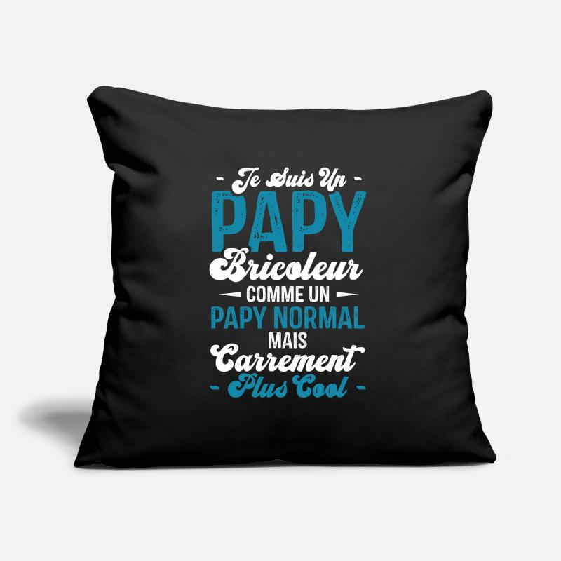 Papy bricoleur comme un papy normal Housse de coussin décorative 45 x 45 cm