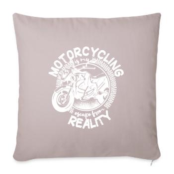 La moto est mon évasion de la réalité - Biker - Housse de coussin décorative 45 x 45 cm - taupe clair - Devant