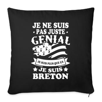 Je suis Breton - Housse de coussin décorative 45 x 45 cm - noir - Devant