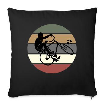 Balle de cyclisme - Housse de coussin décorative 45 x 45 cm - noir - Devant