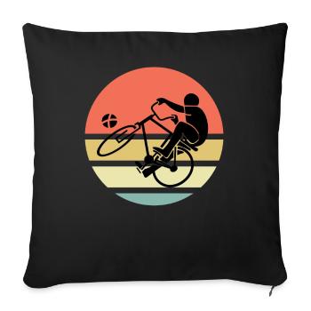 Balle de cyclisme - Housse de coussin décorative 45 x 45 cm - noir - Devant