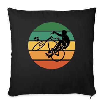 Radball rétro - Housse de coussin décorative 45 x 45 cm - noir - Devant