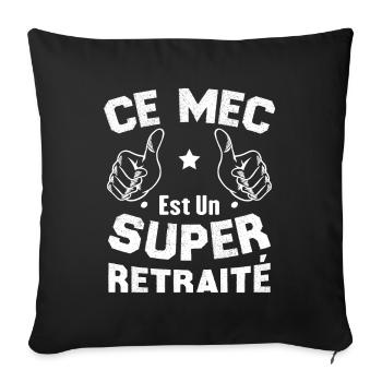 Ce mec est un super retraité - Housse de coussin décorative 45 x 45 cm - noir - Devant