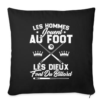 Humour Cadeau Pour Joueur De Billard - Housse de coussin décorative 45 x 45 cm - noir - Devant