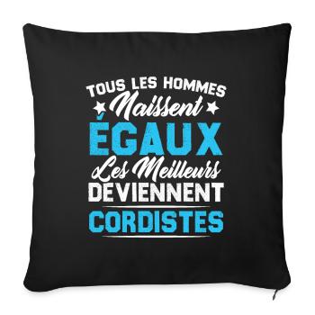 Les Meilleurs Hommes Deviennent Cordistes - Housse de coussin décorative 45 x 45 cm - noir - Devant