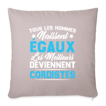 Les Meilleurs Hommes Deviennent Cordistes - Housse de coussin décorative 45 x 45 cm - taupe clair - Devant