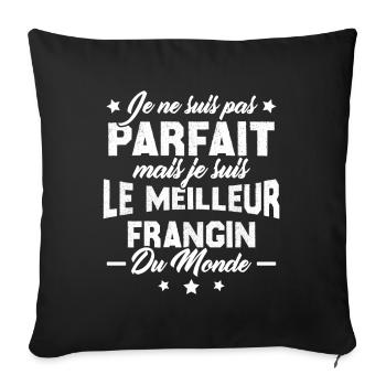 Pas parfait mais le meilleur frangin du monde - Housse de coussin décorative 45 x 45 cm - noir - Devant
