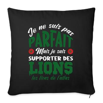 Maroc Football | supporter de Maroc foot - Housse de coussin décorative 45 x 45 cm - noir - Devant
