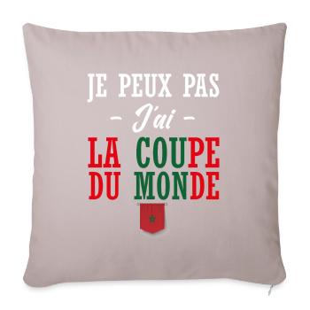 supporter de Maroc foot - Housse de coussin décorative 45 x 45 cm - taupe clair - Devant