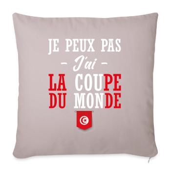 allez tunisie - Housse de coussin décorative 45 x 45 cm - taupe clair - Devant