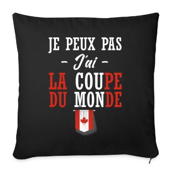Canada Football | supporter Canadien Football - Housse de coussin décorative 45 x 45 cm - noir - Devant