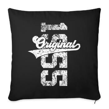 71E ANNIVERSAIRE ORIGINAL 1955 - Housse de coussin décorative 45 x 45 cm - noir - Devant