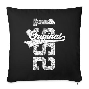 74TH BIRTHDAY ORIGINAL 1952 - Sofa pillowcase 17,3'' x 17,3'' (45 x 45 cm) - black - Front